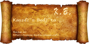 Kaszás Beáta névjegykártya